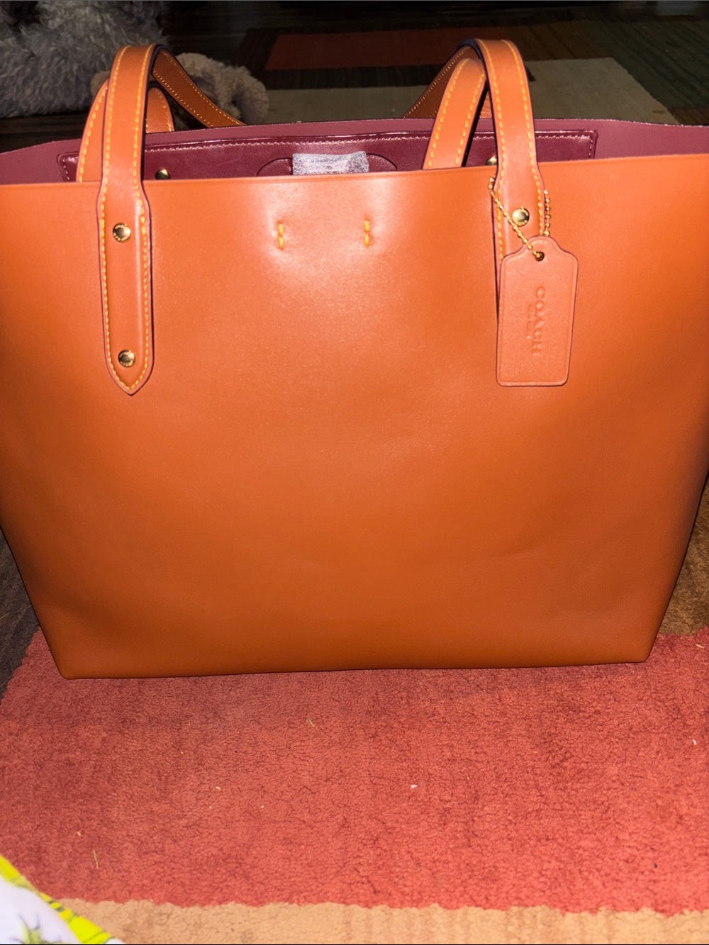 Coach Women's Brown Leather Tote Bag